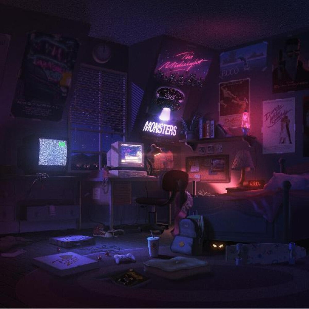 the album cover for The Midnight - Monsters