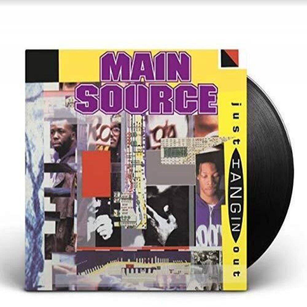 the album cover for Main Source - Just Hangin Out / Live At The Bbq
