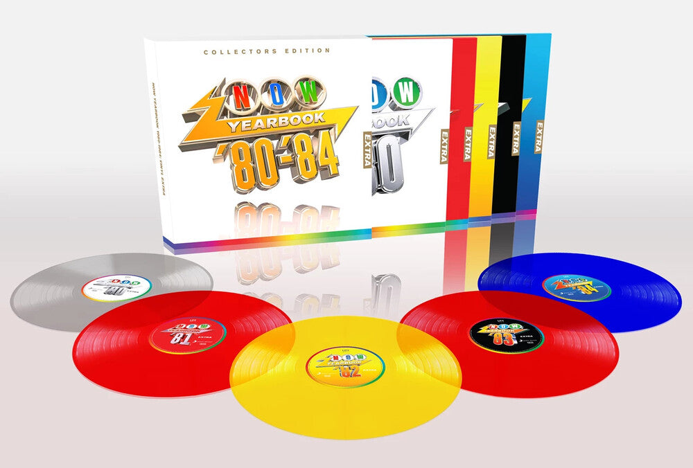 the album cover for Now Yearbook 1980-1984: Vinyl Extra / Various - Now Yearbook 1980-1984: Vinyl Extra / Various (Uk)