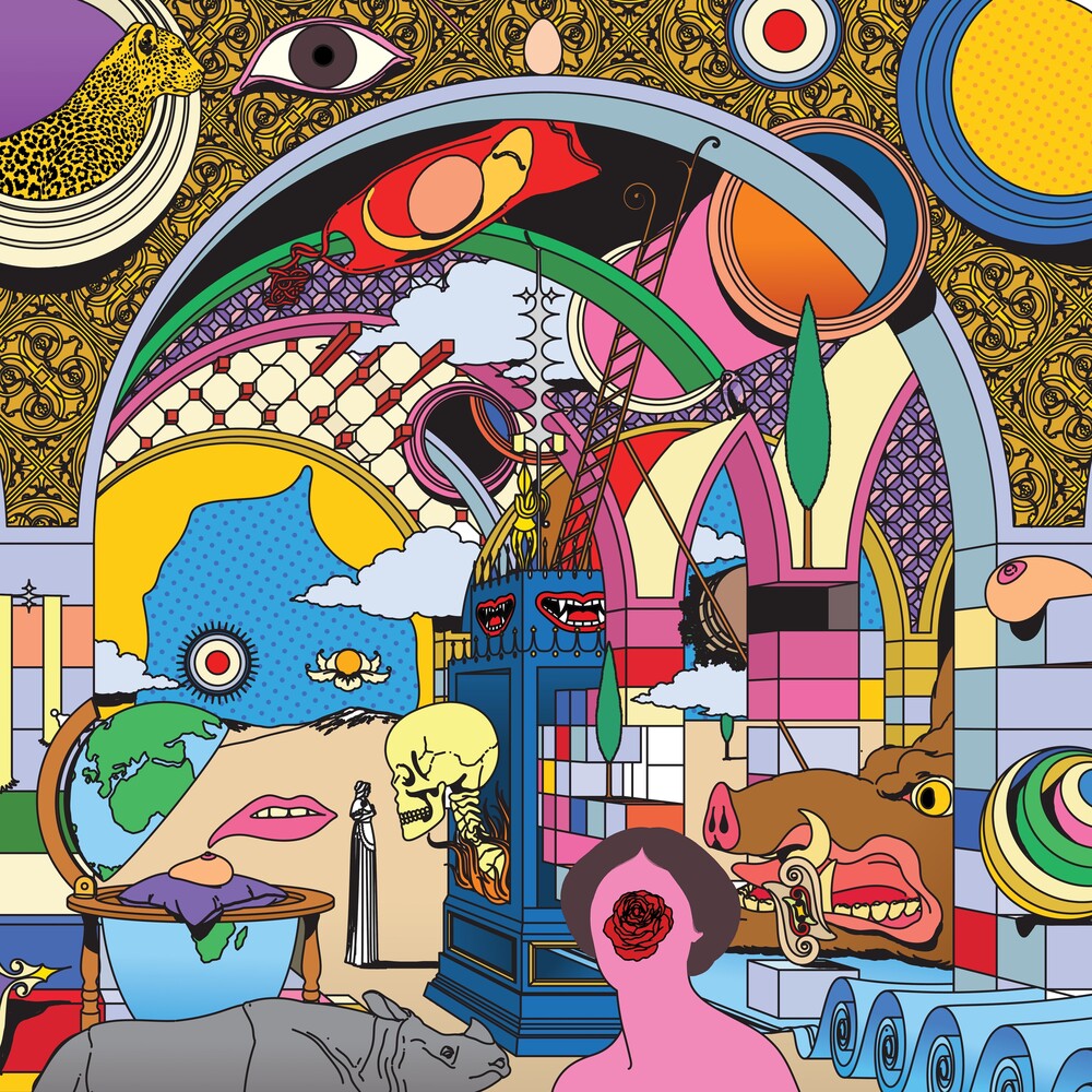 the album cover for Strfkr - Parallel Realms - Violet & Cobalt Blue (Blue)