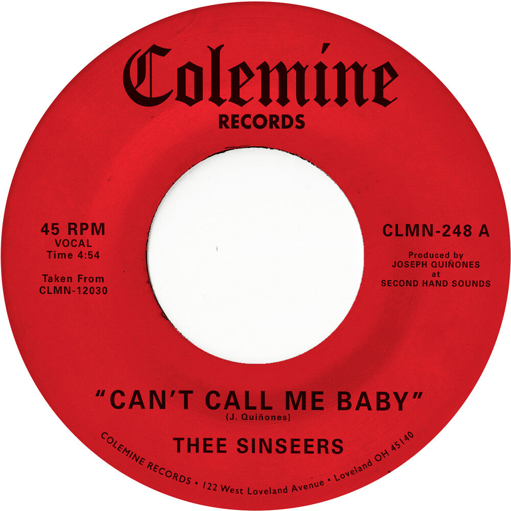 the album cover for Thee Sinseers - Can't Call Me Baby / Take A Chance