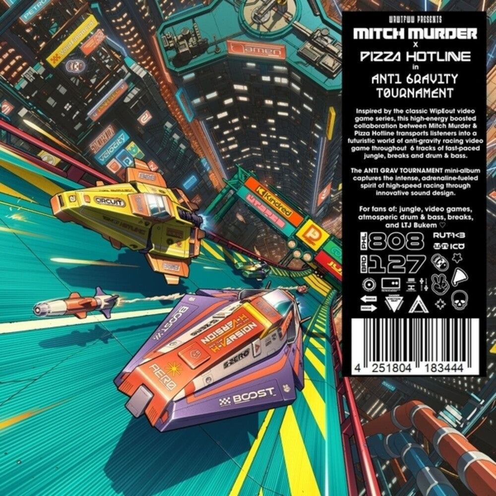 the album cover for Mitch Murder / X Pizza Hotline - Anti Gravity Tournament