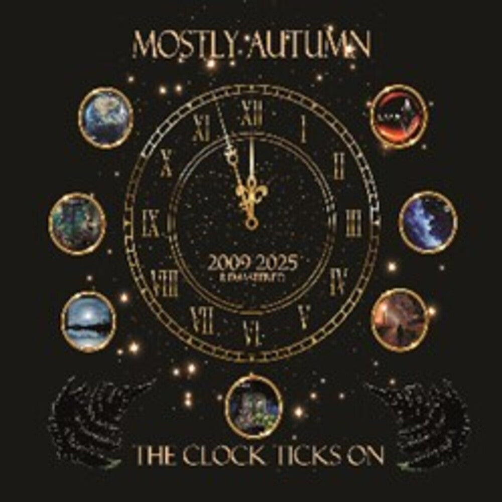 the album cover for Mostly Autumn - Clock Ticks On (Uk)