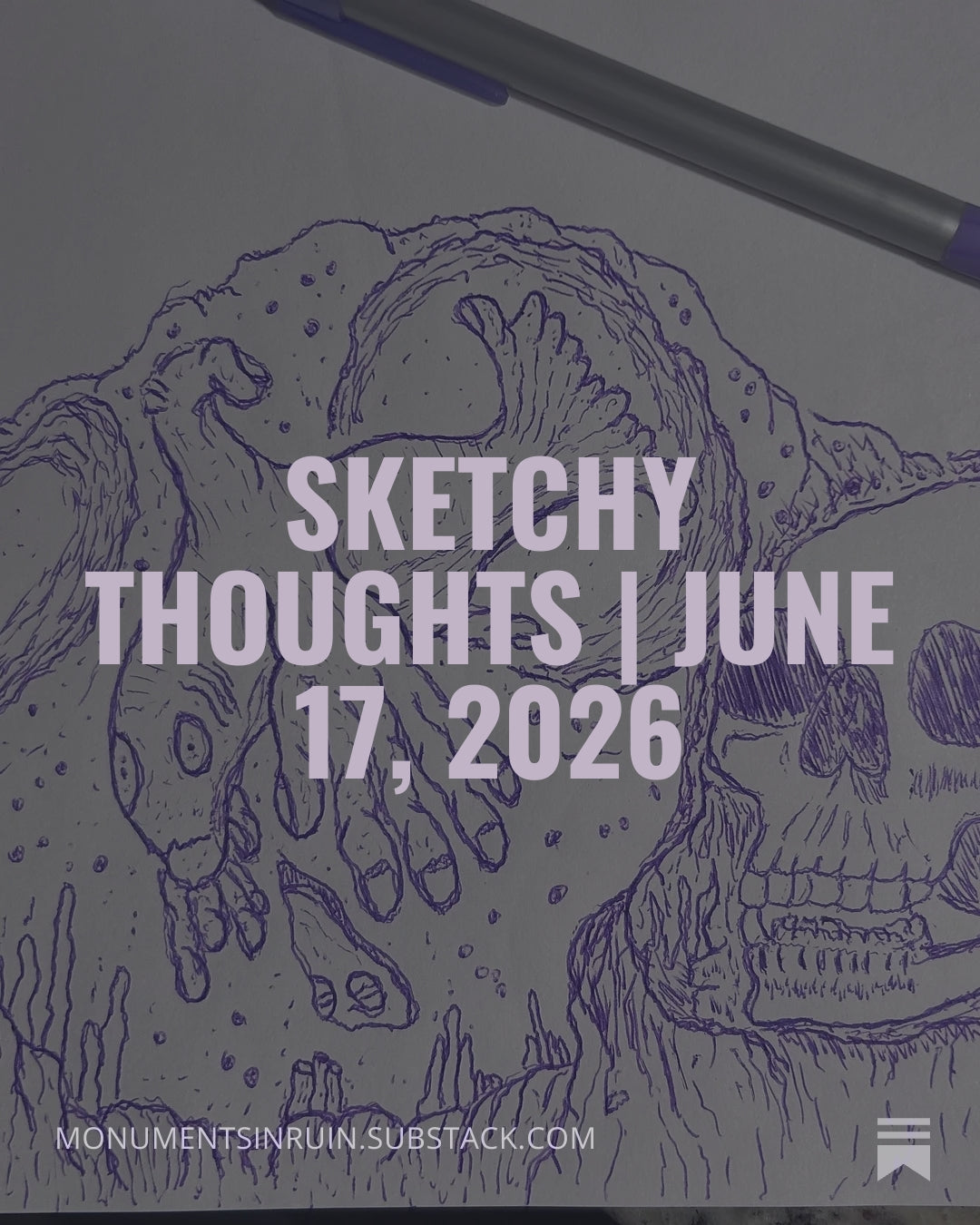 Sketchy Thoughts sketchbook journal cover — June 17, 2026