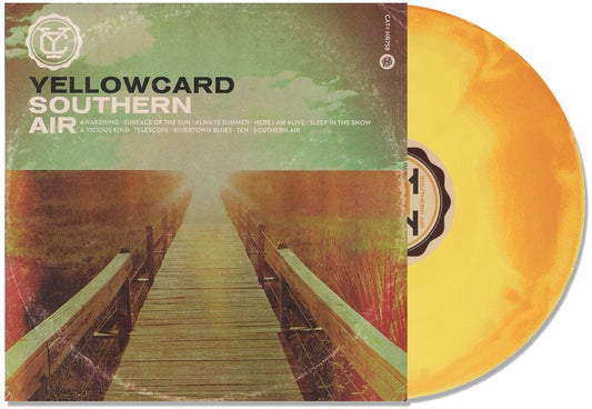 the album cover for Yellowcard - Southern Air [Yellow & Orange Swirl LP]