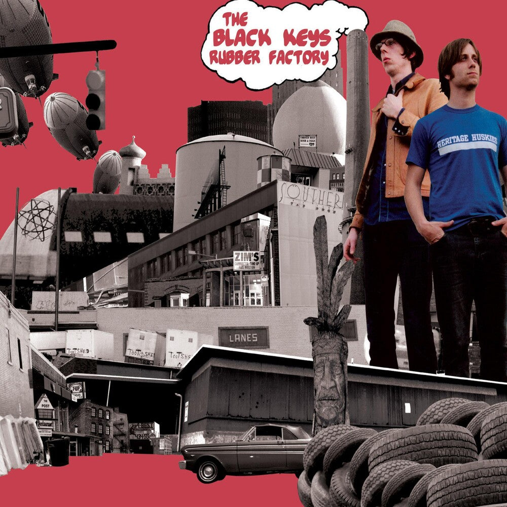 the album cover for The Black Keys - Rubber Factory