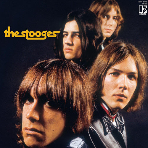 the album cover for The Stooges - The Stooges [Rocktober 2016 Exclusive Limited Edition Opaque Clear/Black/Smoke Vinyl]