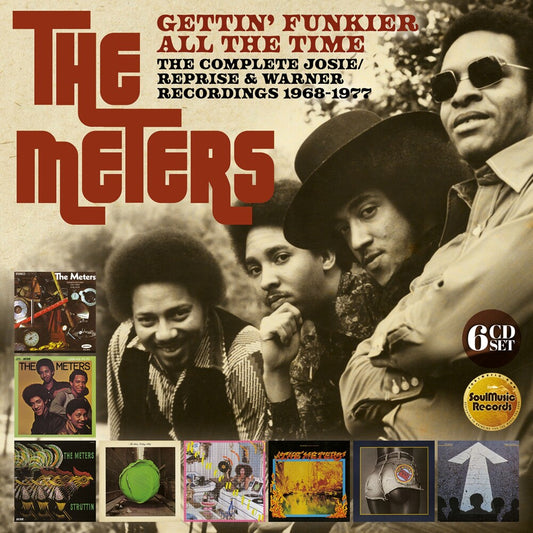 the album cover for The Meters - Gettin Funkier All The Time: Complete Josie / Reprise & Warner Recordings 1968-1977