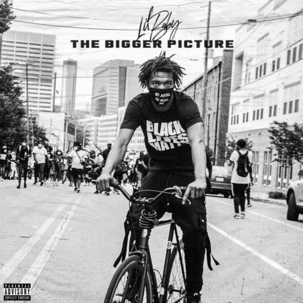 the album cover for Lil Baby - The Bigger Picture [Glossy Black 12in Vinyl]