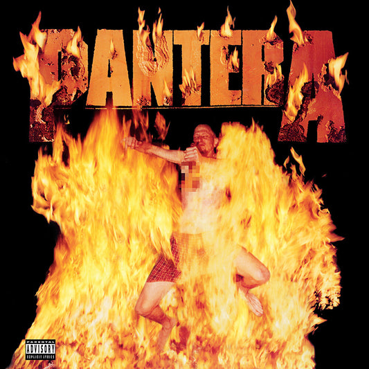 the album cover for Pantera - Reinventing The Steel [Indie Exclusive Limited Edition Marbled Yellow LP]