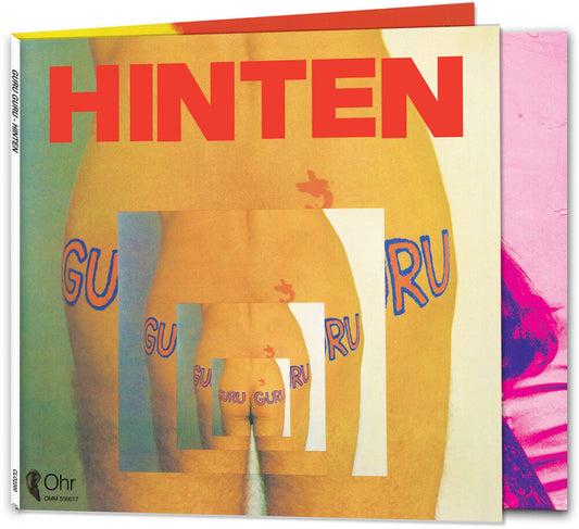 the album cover for Guru Guru - Hinten (Purple Orange & Red Splatter Vinyl) [Colored Vinyl]