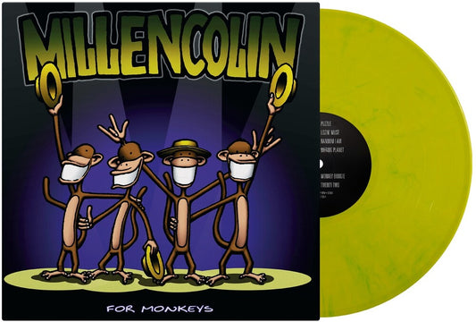 the album cover for Millencolin - For Monkeys: 25th Anniversary Edition [Limited Edition Psychedelic Green LP]