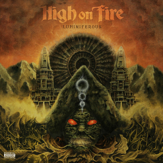 the album cover for High On Fire - Luminiferous (Opaque Olive Green) [Colored Vinyl] (Gate)