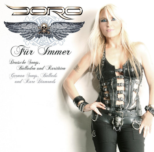 the album cover for Doro - Fur Immer (Black White Marbled) [Colored Vinyl] (Wht)
