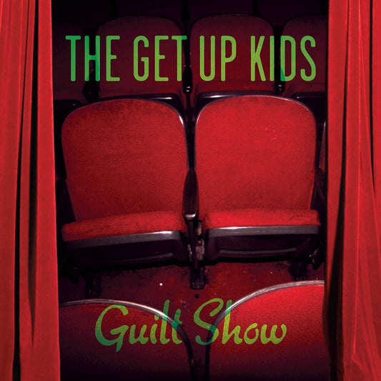 the album cover for The Get Up Kids - Guilt Show [Coke Bottle Clear with Red Splatter LP]