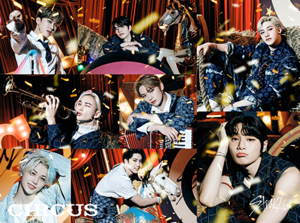 the album cover for Stray Kids - Circus - Version B - incl. Magazine, 32pg Photobook + Photo Card