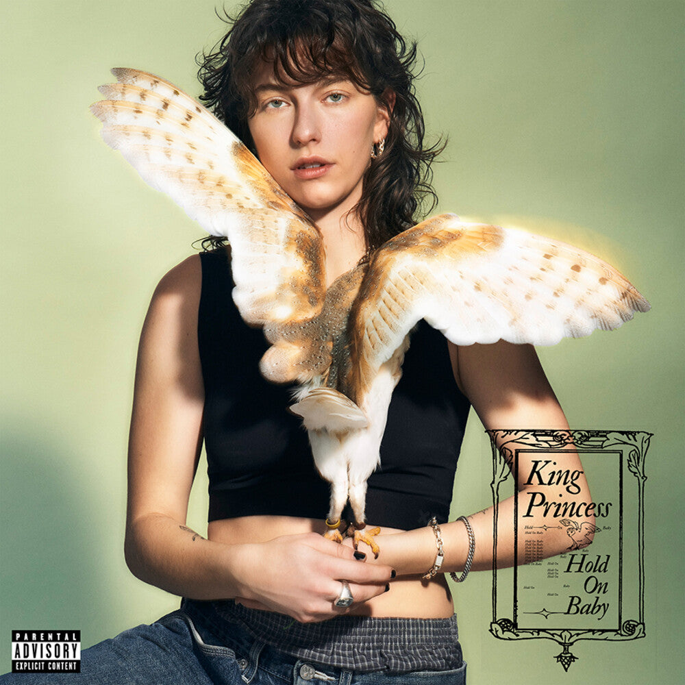 the album cover for King Princess - Hold On Baby [Opaque White LP]