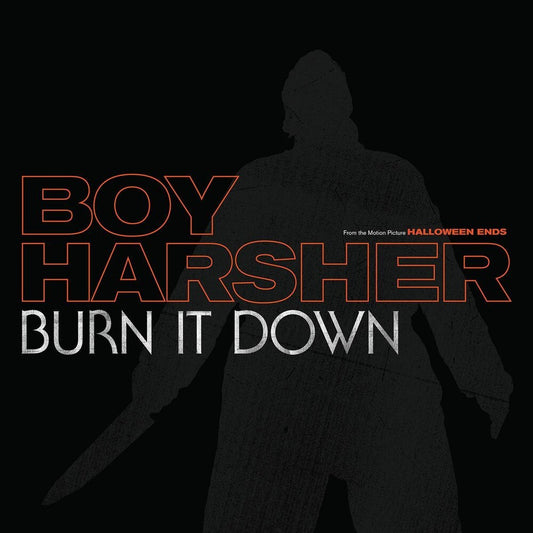 the album cover for Boy Harsher - Burn It Down EP [Pumpkin Orange Vinyl]