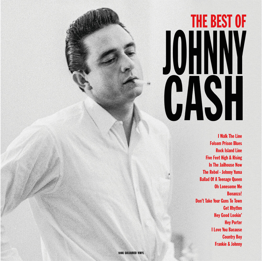 the album cover for Jonny Cash - Best Of Johnny Cash [Colored Vinyl] [180 Gram] (Red) (Uk)