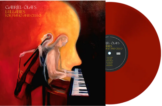 the album cover for Gabríel Ólafs - Lullabies For Piano & Cello [Translucent Ruby LP]