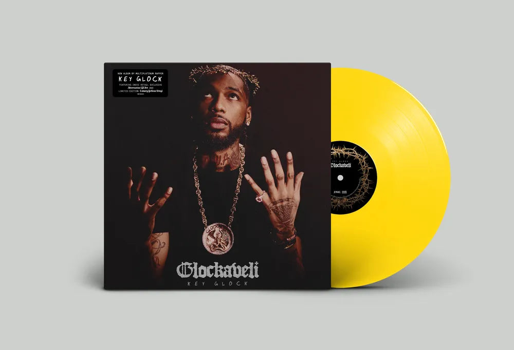 the album cover for Key Glock - Glockaveli [Indie Exclusive Alternate Cover Canary Yellow LP]