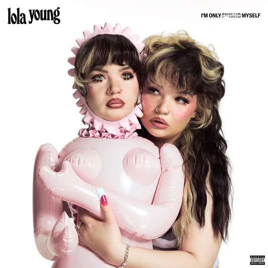 the album cover for Lola Young - I'm Only F**king Myself [The 'Punching Bag' Edition Marble LP]