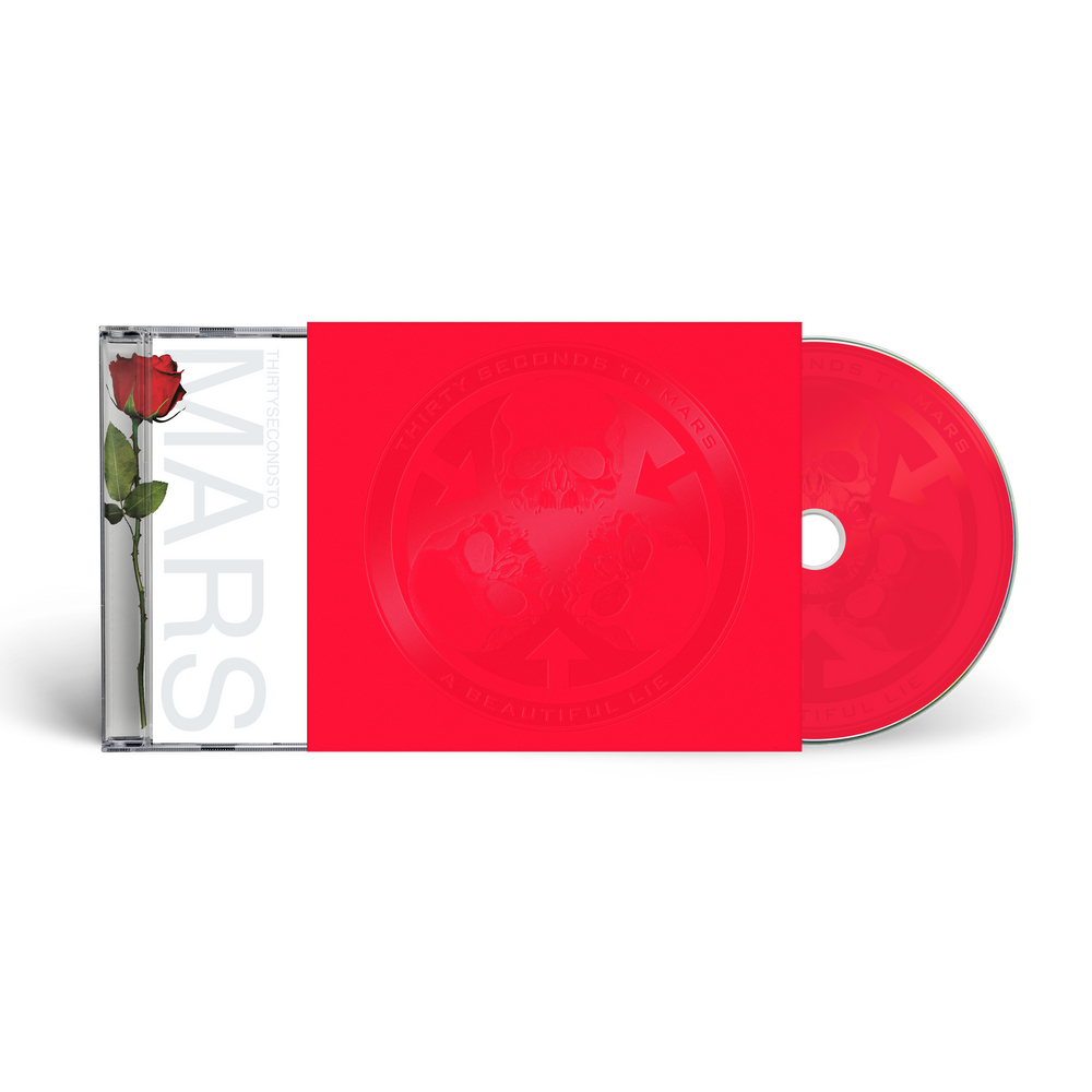 the album cover for Thirty Seconds To Mars - A Beautiful Lie - 20 Year Anniversary