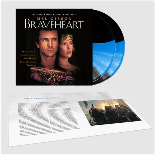 the album cover for James Horner  / London Symphony Orchestra - Braveheart: 30th Anniversary - O.S.T. [Blue Streak]