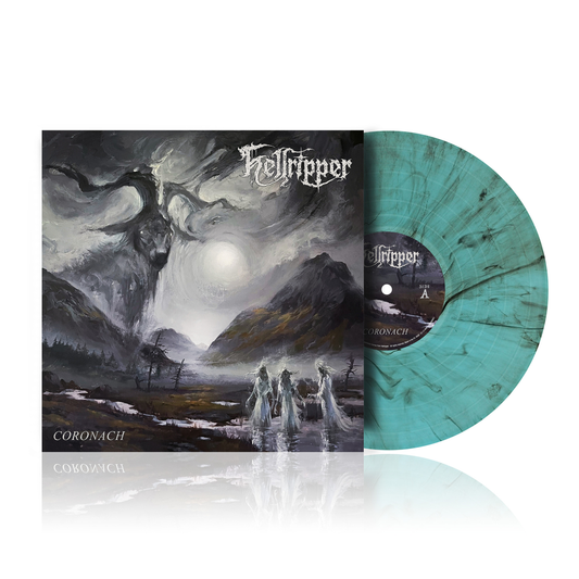 the album cover for Hellripper - Coronach [Indie Exclusive Granite City Electric Smoke	]