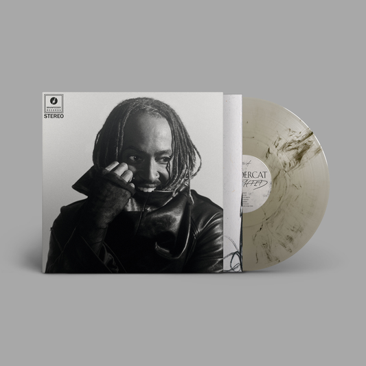 the album cover for Thundercat - Distracted [Indie Exclusive Black Marbled Smoke Effect]