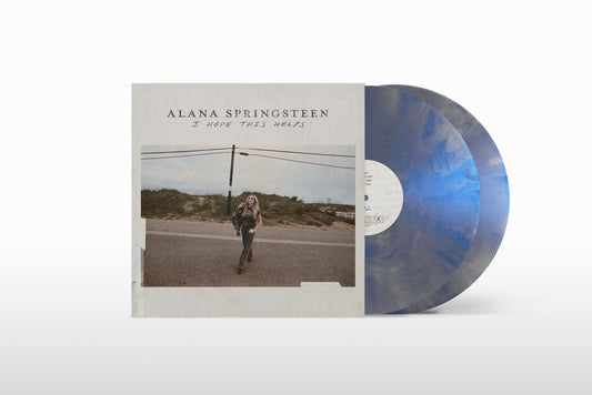 the album cover for Alana Springsteen - I HOPE THIS HELPS [Iridescent Blue]