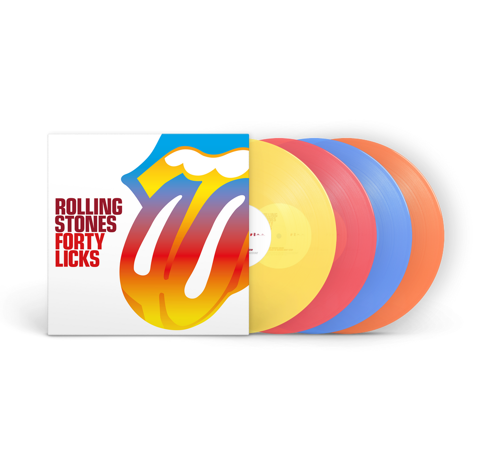 the album cover for The Rolling Stones - Forty Licks 4LP [180g Transparent Multicolor]