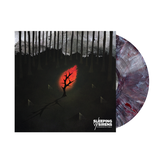 the album cover for Sleeping With Sirens - An Ending In Itself [Black/White/Red Swirl]