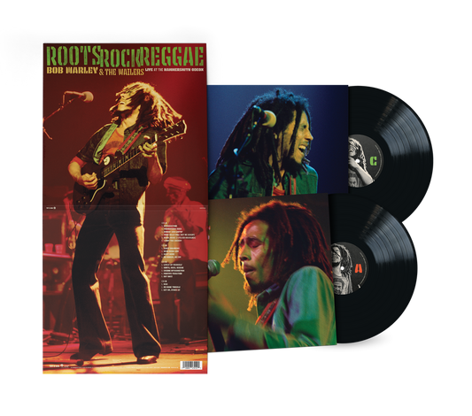 the album cover for Marley, Bob & the Wailers - Roots Rock Reggae: Live At The Hammersmith Odeon