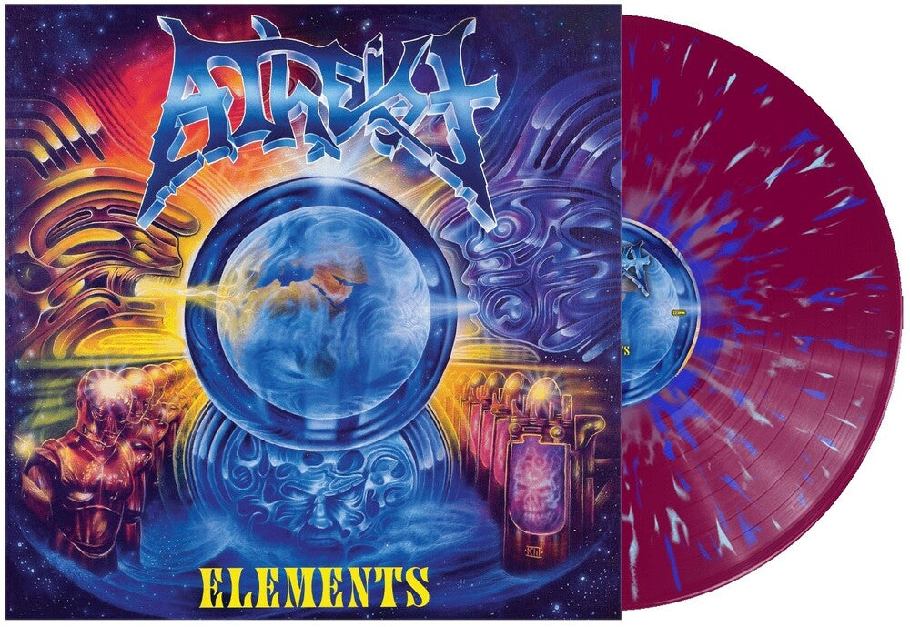 the album cover for Atheist - Elements - Splatter