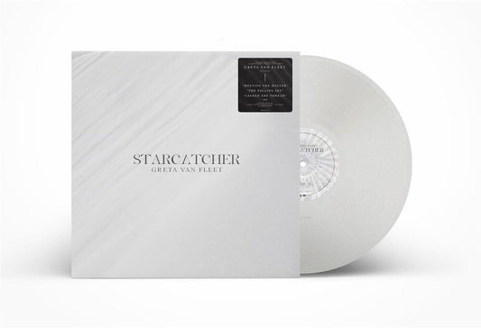 the album cover for Greta Van Fleet - Starcatcher [Indie Exclusive Limited Edition White/Glitter LP]
