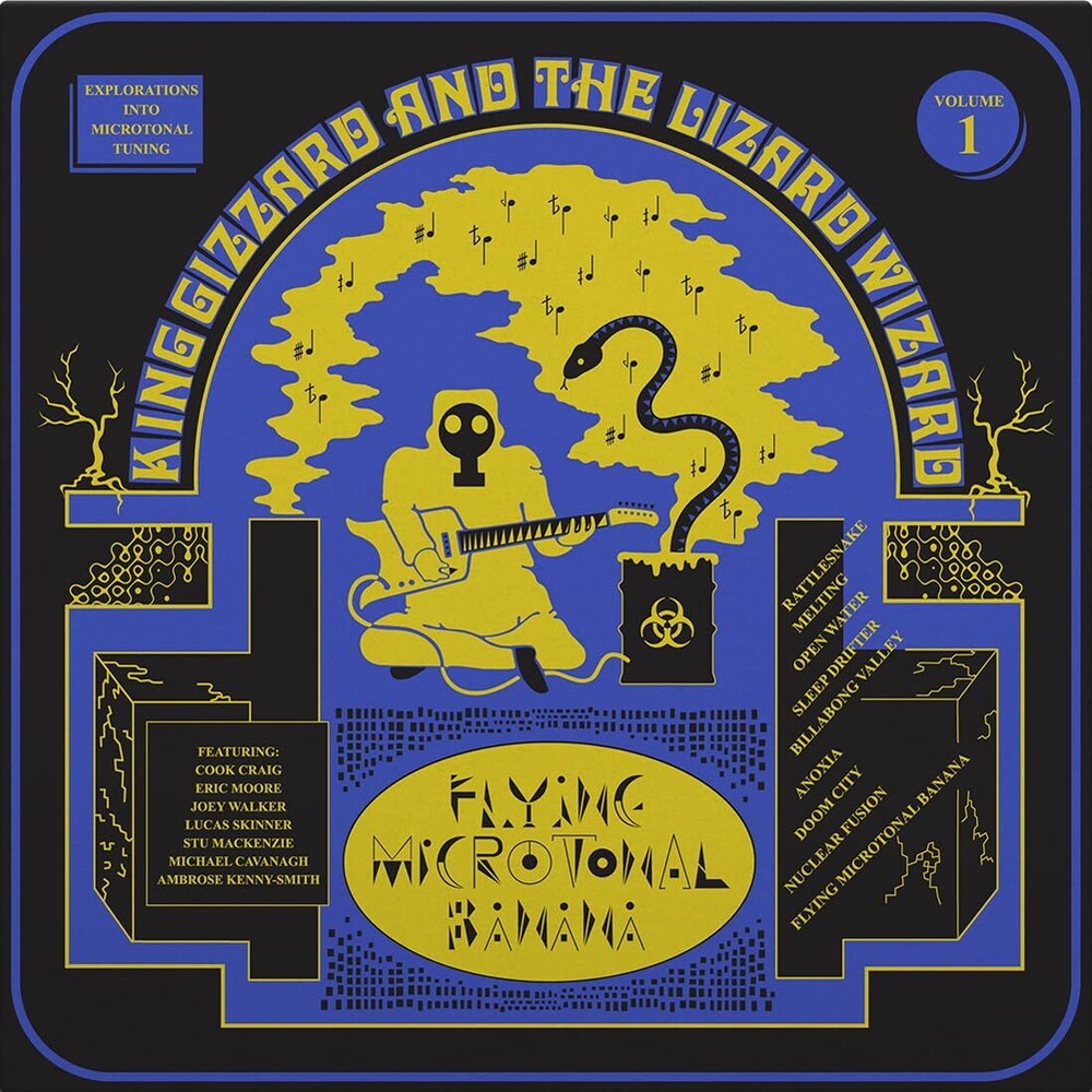the album cover for King Gizzard & The Lizard Wizard - Flying Microtonal Banana [Lucky Rainbow Eco-Mix LP]