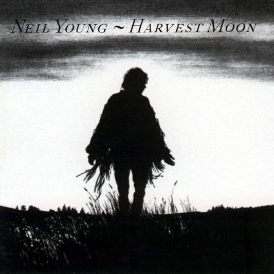 the album cover for Neil Young - Harvest Moon [Indie Exclusive Limited Edition Crystal Clear 2LP]