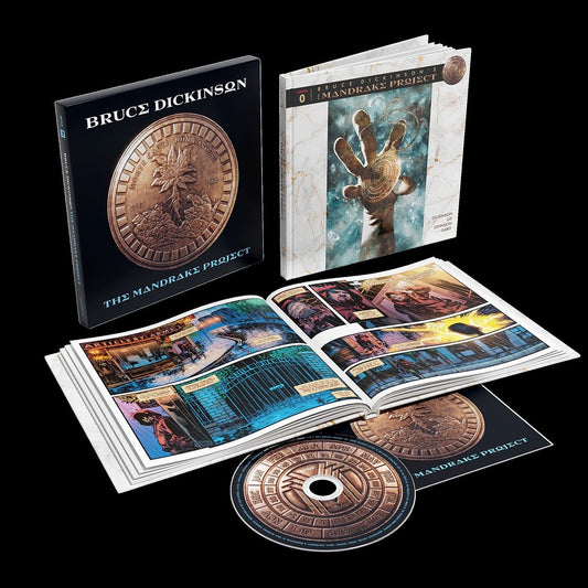 the album cover for Bruce Dickinson - The Mandrake Project [Deluxe CD with Comic]