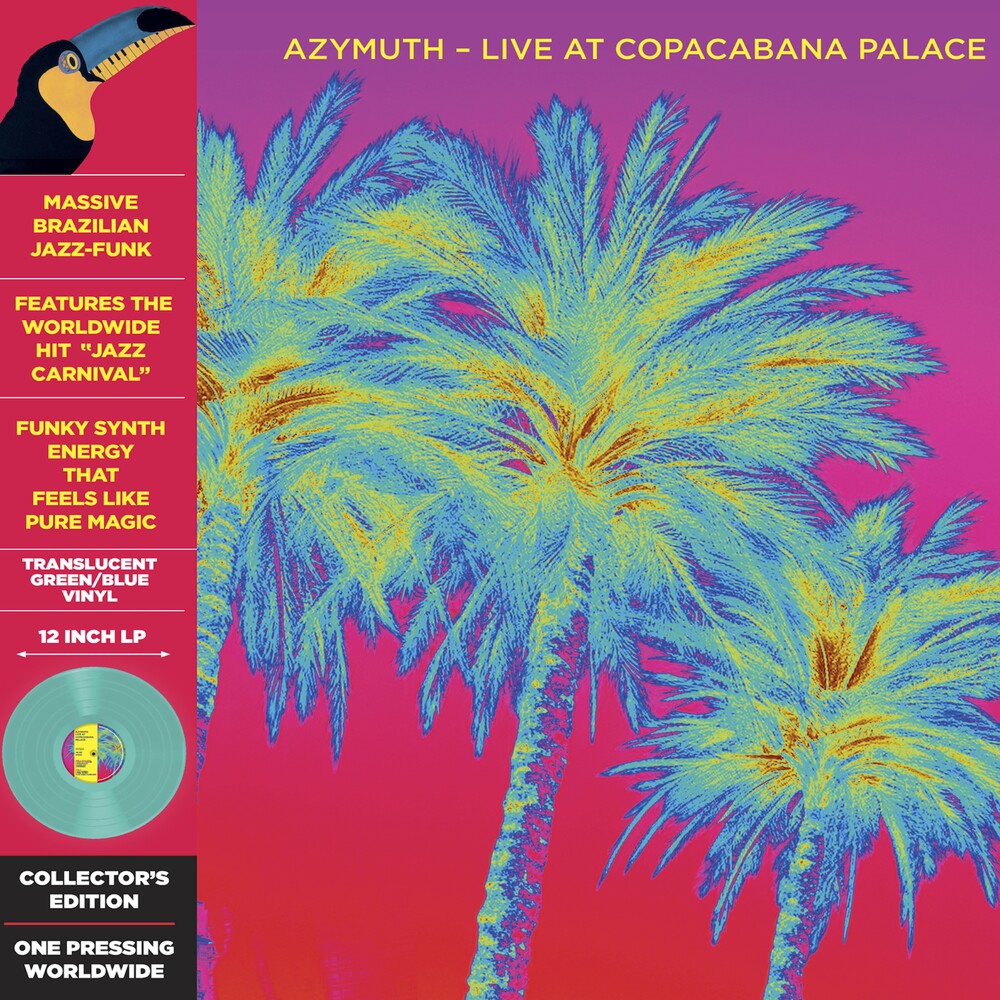 the album cover for Azymuth - Live At Copacabana Palace (Blue) [Colored Vinyl] [Deluxe]