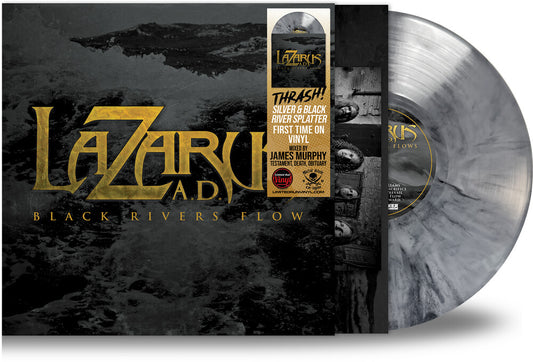 the album cover for Lazarus A.D. - Black River Flows