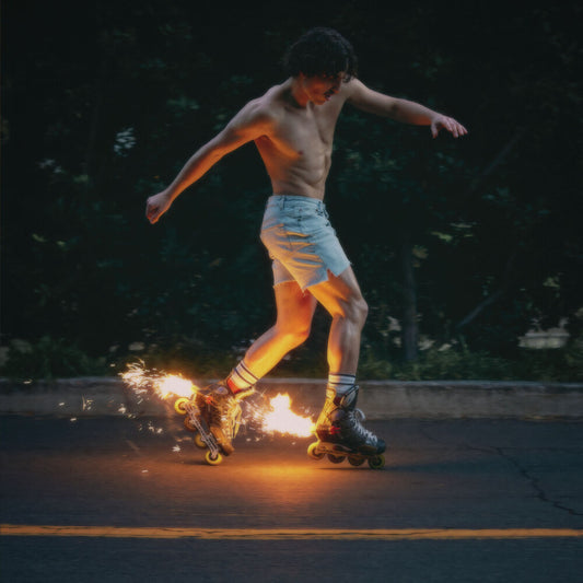 the album cover for Benson Boone - Fireworks & Rollerblades (Mod)
