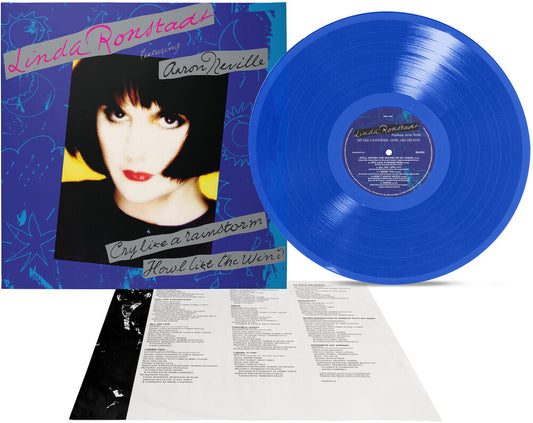 the album cover for Linda Ronstadt - Cry Like A Rainstorm - Howl Like The Wind (Blue)