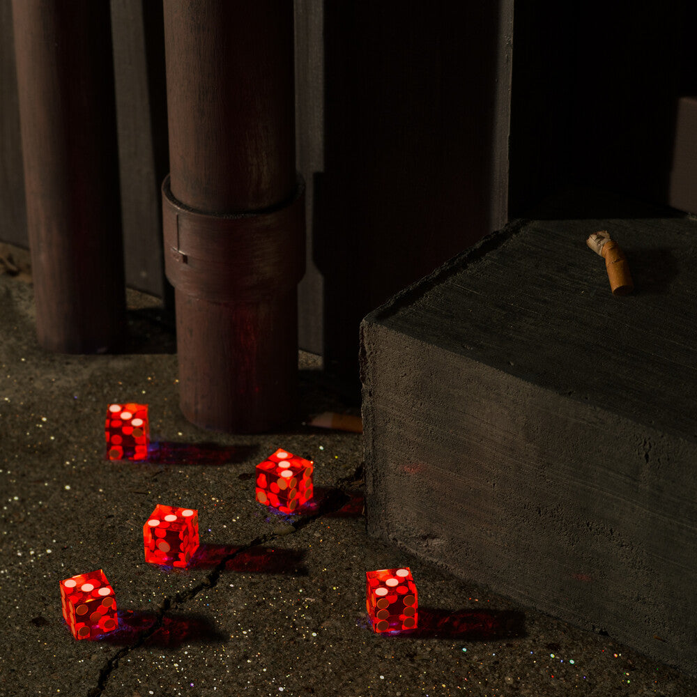 the album cover for Bright Eyes - Five Dice, All Threes