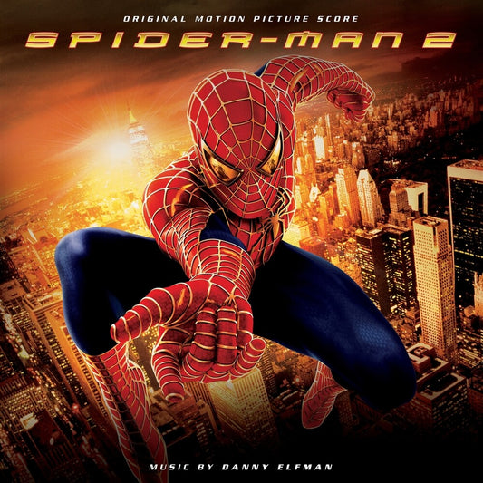 the album cover for Danny Elfman  (Colv) (Post) (Wb) - Spider-Man 2 (Score) - O.S.T. [Colored Vinyl] (Post) [With Booklet]