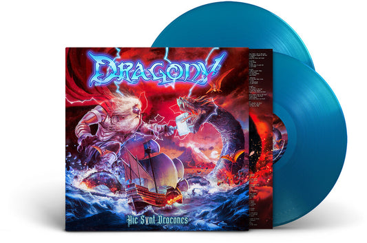 the album cover for Dragony - Hic Svnt Dracones (Blue) [Colored Vinyl] (Gate)