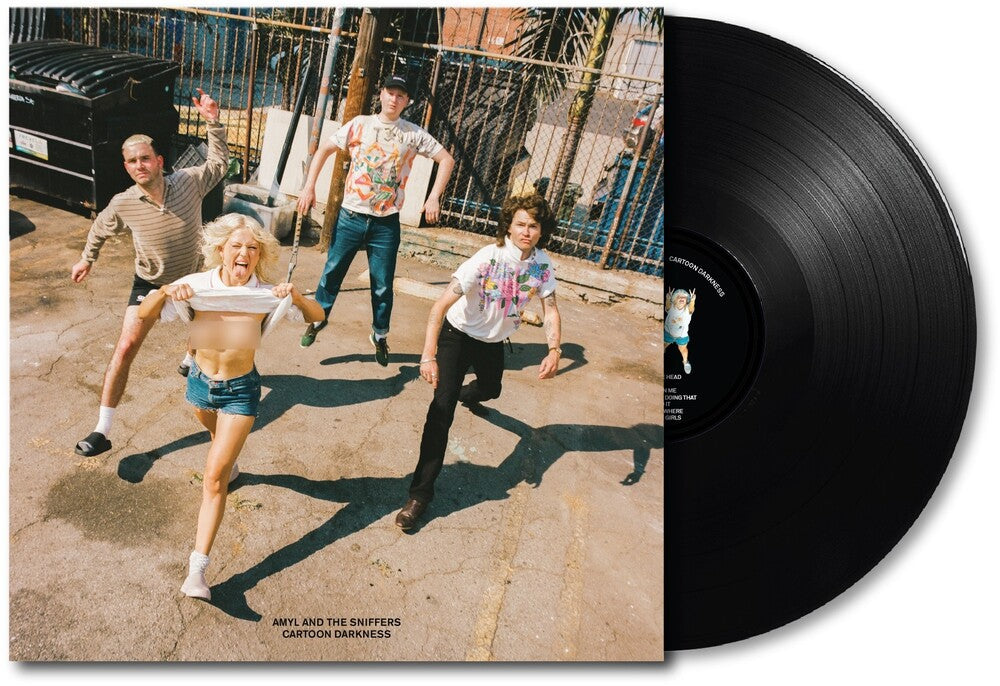 the album cover for Amyl and The Sniffers - Cartoon Darkness [Cartoon Black Edition LP]