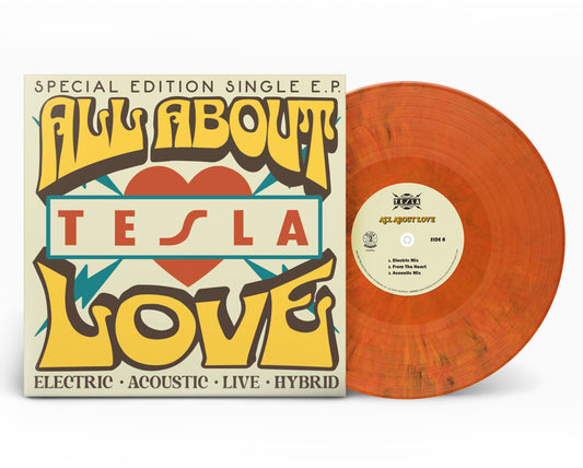 the album cover for Tesla - All About Love - Orange