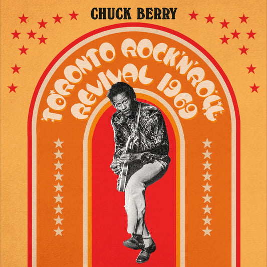 the album cover for Unknown Artist - Toronto Rock N Roll Revival 1969 - Yellow, Orange & Red Sunburst Colored Vinyl