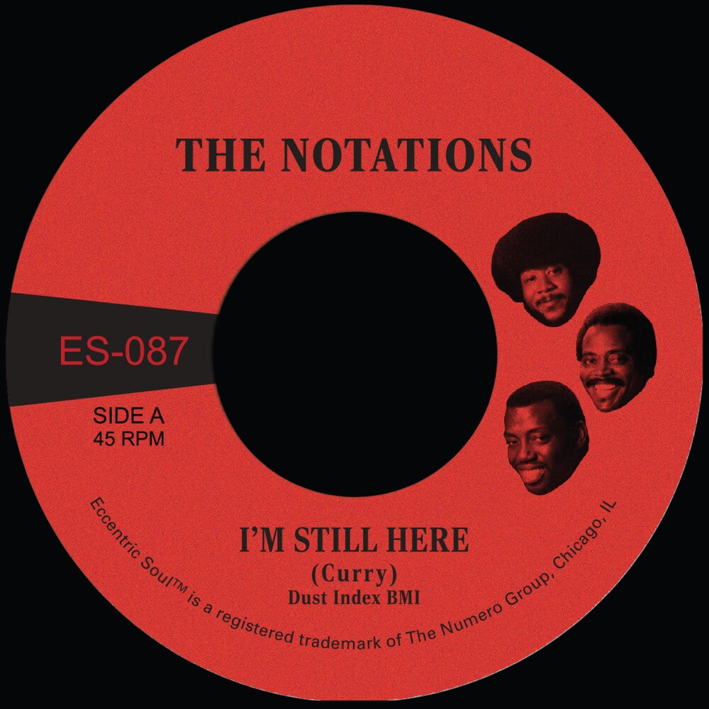 the album cover for Notations - I'm Still Here B/W What More Can I Say